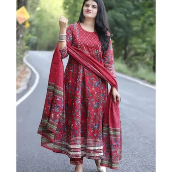 Indijski Obleko Salwar Kameez Anarkali Ženske Kurti Palazzo Dupatta Svate Rabo Nastavite - Slike 1  