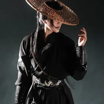 Kitajski svileno haljo stari vitez hanfu moški ženske aldult Kimono Mečevalec hanfu Tradicionalne Trgatve Etnične cosplay Ples Kostum - Slike 1  