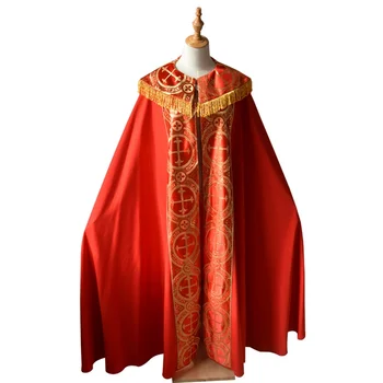 Chasuble Bela Rdeča Rumena Črna Vijolična Katoliške Cerkve Oče Duhovnik Maso Vestments Chasubles za Duhovnike Duhovščina Oblačilih - Slike 1  