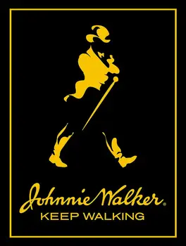 Johnnie Walker, Retro kovine Aluminij Prijavite letnik / človek jama / Bar/ Pub - Slike 1  