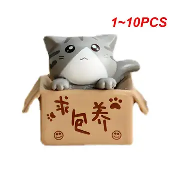 1~10PCS Kawaii Mini Mačka Okras Vrta mucek kip Darilo Za Otroke Otroke, Otroška Soba Dekoracijo Igrača Miniaturne Figurice Doma - Slike 1  