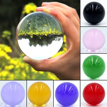 60mm Crystal Magic Ball Stojalo Znanja Steklene Krogle Fengshui obtežilnik za papir, Kamen Okraski Doma Dekoracijo Obrti Fotografija Rekviziti - Slike 1  