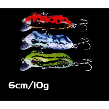 Nove Multi-barvni Neobvezno Luia Težko Žaba Vabe 6 CM/10 G Hungaray Žaba Vabe za Ribolov Vabe Simulacije Ribe - Slike 1  