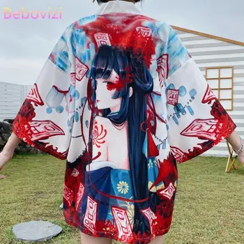 Japonski Kimono Ženske 2021 Jopico Plaži Seksi Kimono Tradicionalnih Kawaii Anime Cosplay Yukata Ženski Obi Haori Azijskih Oblačila - Slike 1  