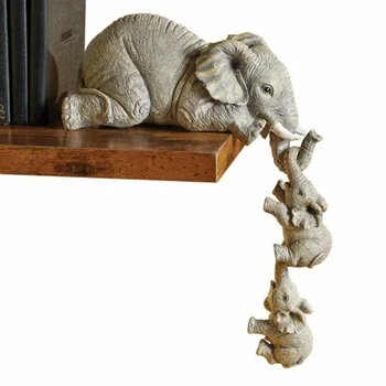 DV Smolo Doma Dekoracijo Obrti Slon Objem Baby Doll Gard Dekorativne Figurice Miniature & Figurice ,mati & Otroci Okraski - Slike 1  