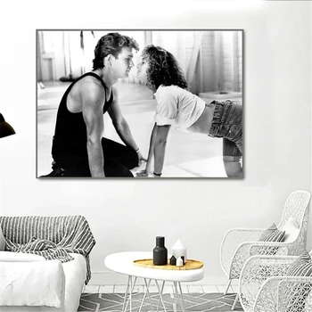 Dirty Dancing Filmski Plakati Črno In Belo Romantični Film, Slikarstvo Nordijska Wall Art Slik, Dnevna Soba Dekor Fotografij - Slike 1  