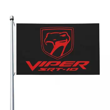 Dodge Viper SRT10 Dvostranski Banner Vetrič Zastavo Vrt Zastavo Dekorativni Zastavo Stranka Banner 3x5FT (90x150cm) - Slike 1  