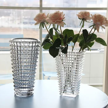 NordicGlass Vaza Pregleden in Kreativno dnevno Sobo Cvetlični Aranžma Lily Rose Nagelj Cvetovi Posušene Rože in Vaza - Slike 1  
