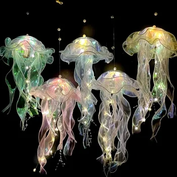 16*50 cm Pisane DIY žareče meduze noč lahka dekleta soba visi dekorativni Ocenjevanja - Slike 1  
