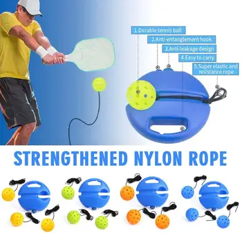 Teniški Trener Vrača Žogo z String Prostem Tenis Praksi Preobratu Sparring Naprave Za Tenis Ljubimec Uveljavljajo Opreme - Slike 1  