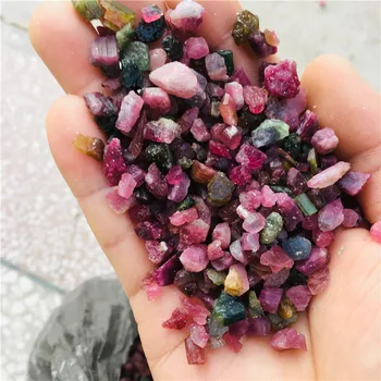 100 g naravne Barve tourmali kamni in minerali, reiki healing kristalno raw gemstone vzorec za izdelavo nakita - Slike 1  