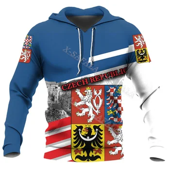 Češka Država Nacionalni Simbol 3D Tiskanja Hoodie Moški Pulover Pomlad Jesen Ženska Majica Jersey Trenirke Outwear-1 - Slike 1  