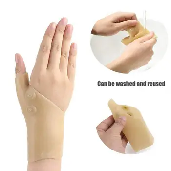 Magnetna Terapija Za Zapestje Roke, Palec Podporo Rokavice Silikonski Gel Arthritiss Tlak Korektor Masaža Lajšanje Bolečin Rokavice - Slike 1  