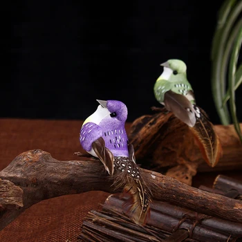 6pcs/niz Umetnih Ptic Ponaredek Pene Živali Simulacije Perja Ptic Modeli DIY Poroka Doma Vrt Ornament Dekoracijo - Slike 1  