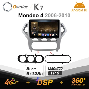 Ownice K7 za Ford Mondeo 4 2006 - 2010 Android 10.0 Avto Radio Stereo 4G LTE 360 2din Avto Avdio Sistem 4G+64 G SPDIF 1280*720 - Slike 1  