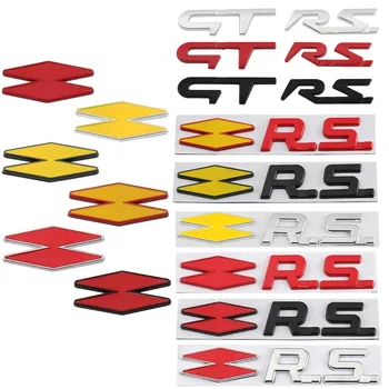 Avto Kovinski GT RS Line Športno Značko Emblem Nalepke Nalepke Za vozila Renault Logan Clio in Megane Kangoo 1 2 3 4 Captur Kadjar Twingo delovna halja - Slike 1  