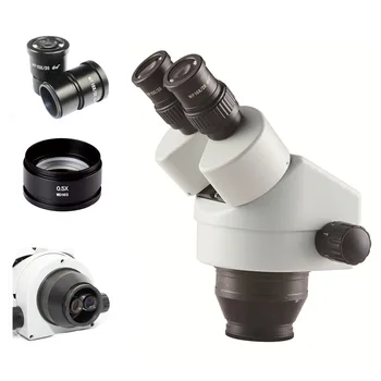 7X-45X kateri je daljnogled Stereo Zoom Mikroskop Glavo z Eno Par 10X Okularja in 0,5 X Pomožni Cilj - Slike 1  