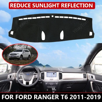 za Ford Ranger T6 2011-2019 Avto nadzorna plošča Pokrov Mat Auto Sonce Odtenek Blazina Pad Notranje zadeve Zaščitnik Preprogo Trim Dodatki - Slike 1  