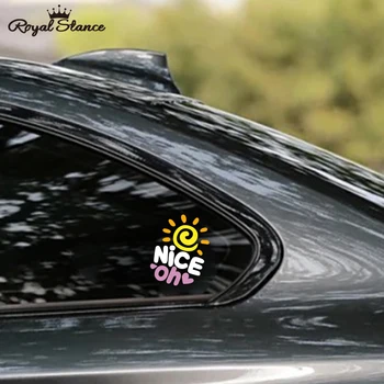 Ustvarjalne Sonce Cvet Avto Nalepke Vinyl Dekoracijo Zadnje Okno Trunk Reflektivni Lepo Oh Decals Auto Telo Motoristična Oprema - Slike 1  