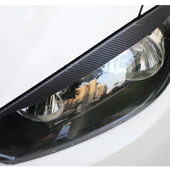 Novo Eyeline Nalepke Ogljikovih Vlaken Nalepka je Primerna Za Volkswagen VW GOLF 6 GTI R20 Oblikovanje Svetlobe Obrvi Eye Skladu Avto-styling - Slike 1  