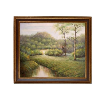 Zlati Uokvirjena-Moderno Ročno poslikane IMPRESIONIZMA Klasične Krajine Oljna slika na Platnu Wall Art Dom Dekor - Slike 1  