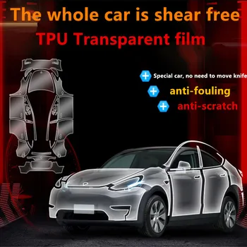 PPF TPU za Tesla Model S 2021-2023 Avto Rearview Mirror Pokrov Žarometa Barve Zaščitno folijo za Posebne Pregledne Dodatki - Slike 1  
