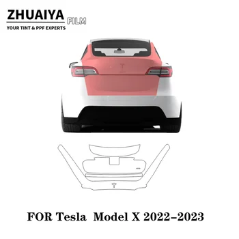Za Tesla Model X Zadaj Izstopna odprtina PPF Barve Varstvo Film 8mil 2022 2023 2024 karoserije film - Slike 1  
