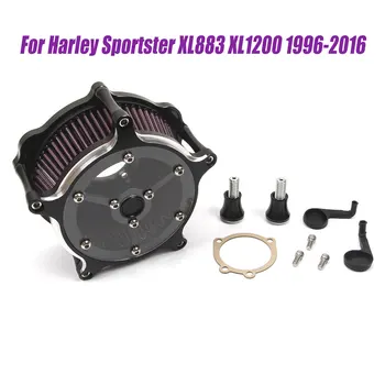 Motorno kolo zračni filter Kontrast Cut Turbine Čistilec Zraka Filter Za Harley Sportster XL883 XL1200 1996-2016 - Slike 1  
