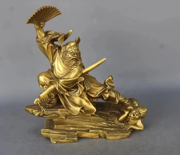 Patung jahat tembaga Tiongkok, patung dewa penangkap Iblis Zhong Kui ChungKuel - Slike 1  