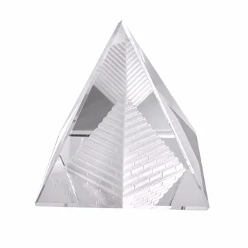 3D Zgornji Razred Energetske Zdravljenje Egipt K9 Kristalno Steklo Piramida Jasno Redkih Feng Shui Kristali Plovila, okraske za Dom, Pisarno Dekor - Slike 1  