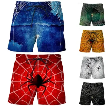 3d Tiskanje Spider Web Kratke Hlače za Poletje 2023 Moške Priložnostne Hip Hop Harajuku Kul Plaža Hlače, Vroče Prodaje Plavati Debla Oblačila - Slike 1  