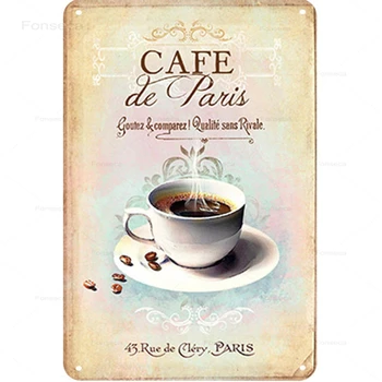 Vintage Kava, Sladica, Kovine Znaki Sodobno Minimalistično Domači Kuhinji Wall Art Kositrne Plošče Resturant Cafe Dekoracijo 20X30Cm - Slike 2  