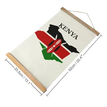Smešno Grafični Keniji Zastavo Zemljevid, Platno Visi Slika, Slika, Ki Visi Šala Dnevna Soba 
 Risanje Slog Visi Slike - Slike 2  