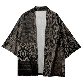 Plus Velikost 6XL Cvet Tiskanja Tradicionalni Japonski Kimono Cosplay Jopico Moške Srajce Yukata Haori Ženske Plaži Vrhovi Azijskih Oblačila - Slike 2  