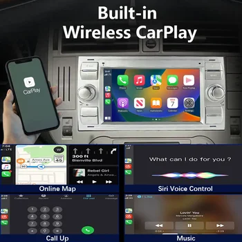 CHSTEK Avto Radio Večpredstavnostna DVD Carplay Android Pogovori+ 4G za Ford Focus S-Max, C-Max, Mondeo Galaxy Povezavo Fiesta 2003-2011 - Slike 2  