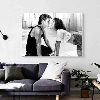 Dirty Dancing Filmski Plakati Črno In Belo Romantični Film, Slikarstvo Nordijska Wall Art Slik, Dnevna Soba Dekor Fotografij - Slike 2  