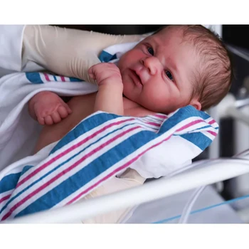 45 cm za Celotno Telo, Silikonski Vinil Elijah Veren Newborn Baby Gir Ali Fant Za Izberite 3D Naslikal Bebe Lutke Obleko je Pošlje Naključno - Slike 2  