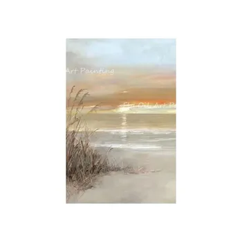 Velika Velikost Ocean Obmorskih S Sunset 100% Ročno Platno, Olje, Slikarstvo, Umetnost, Moda Stenske Slike za Dnevna Soba Dekoracijo - Slike 2  