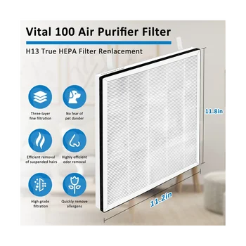 4PCS za Ključno 100 Zraka Čistilec Pribor Vital100-RF Zamenjava Res HEPA Visokim Izkoristkom Vključen Filter - Slike 2  