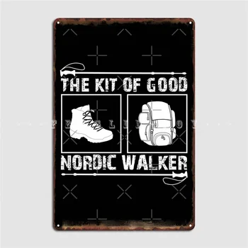 Komplet Dobre Nordic Walker Plakat Kovinske Plošče, osebno Steno Klub Stenski Dekor Tin prijavite Plakati - Slike 2  