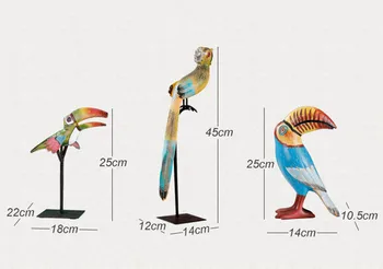 Visoko Kakovostne Smole Papiga Umetnostne Obrti, Domači Namizni Okras Proizvodov Živalskega Ptica Figur Okras Za Dom Darilo - Slike 2  