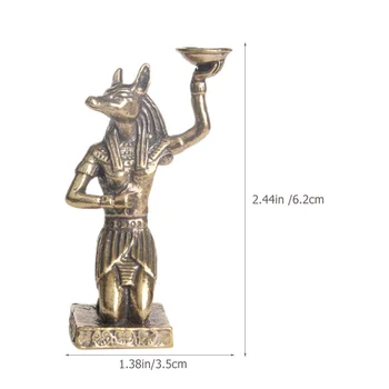 Namizni Okras Medenina Obrti Dekor Egipt Kip Dekor Anubis Oblikovane Figurice Medenina Okras za Naselje Darilo Blagoslov - Slike 2  