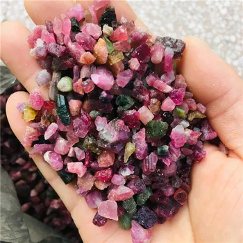 100 g naravne Barve tourmali kamni in minerali, reiki healing kristalno raw gemstone vzorec za izdelavo nakita - Slike 2  