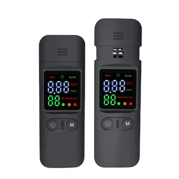Strokovno Alkohol Tester Dih Tester Detektor Breathalyzer Samodejno Dih Alkohola Test Z LED Digitalni Zaslon - Slike 2  