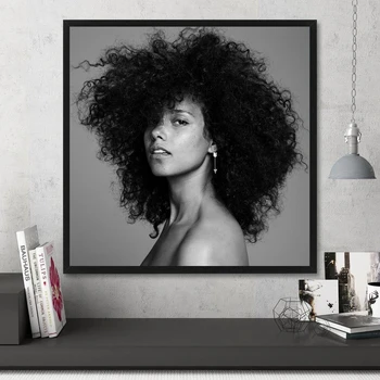 Alicia Keys TUKAJ Glasbeni Album Cover Plakat Platno Umetnosti Tiskanja Doma Dekor Stensko Slikarstvo ( Brez Okvirja ) - Slike 2  