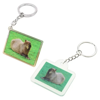 Y1UB Capybara Obesek obesek za ključe, Keychain Oznake Preglednih Plošč Ornament KeyChains - Slike 2  