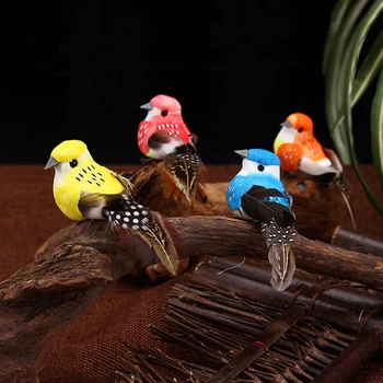 6pcs/niz Umetnih Ptic Ponaredek Pene Živali Simulacije Perja Ptic Modeli DIY Poroka Doma Vrt Ornament Dekoracijo - Slike 2  