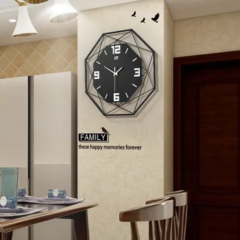 Nordijska minimalističen ustvarjalne stenske ure dnevno sobo izklop ura sodobne dom ura modna kovin okrasni quartz ura vroče prodaje - Slike 2  