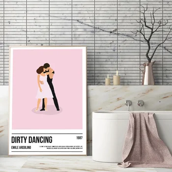Klasični Film Mazilo Pulp Fiction Film Dirty Dancing Poster Tiskanje Platno Minimalistično Slikarstvo Wall Art Sobi Doma Dekor Darilo - Slike 2  