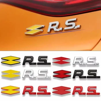 Avto Kovinski GT RS Line Športno Značko Emblem Nalepke Nalepke Za vozila Renault Logan Clio in Megane Kangoo 1 2 3 4 Captur Kadjar Twingo delovna halja - Slike 2  